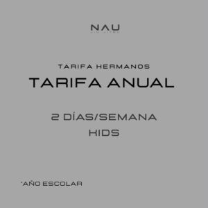 Tarifa hermanos anual Kids — 2 días/semana